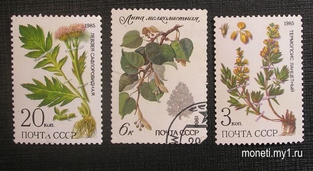 Марки Растения 1985 (СССР)