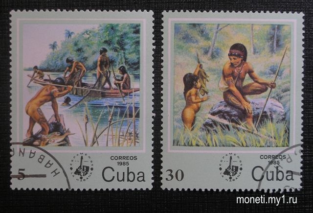 Марки Индейцы 1985 (Куба)