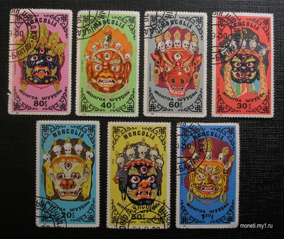 Набор марок Маски 1984 (Монголия)