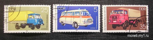 Набор марок Автомобили 1982 (ГДР)