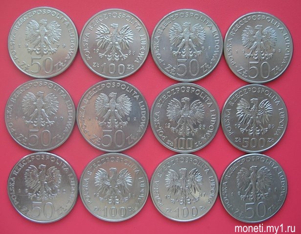 Набор монет Польские короли (реверс)