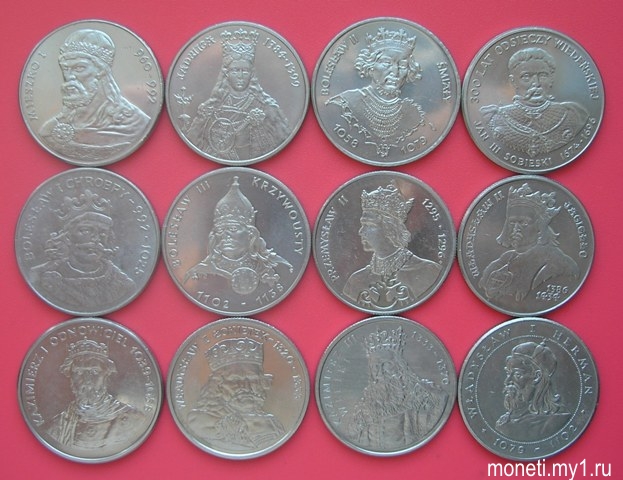 Набор монет Польские короли