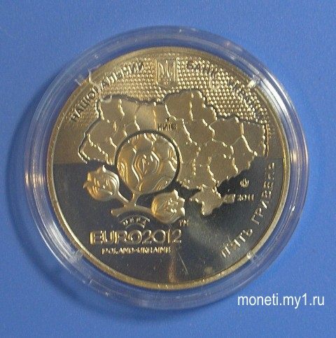 5 гривен ЕВРО-2012 Киев (реверс)